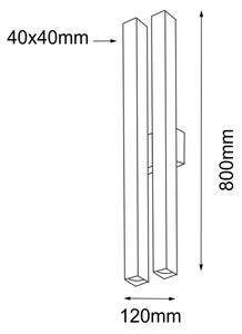 Shilo 4706 - Nástěnné svítidlo DOHA 4xGU10/15W/230V černá