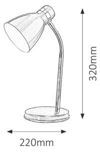 Patric | Moderní stolní lampa v neobvyklé lesklé zelené barvě | E14 - r-4208