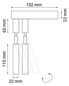 Shilo 9014 - Nástěnné bodové svítidlo DOHAR 2xG9/10W/230V černá