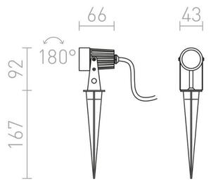 RED - Design Rendl - R10530 - LED Venkovní svítidlo GUN LED/3W/230V IP65