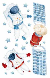 Dětská nálepka na zeď Solar system - Země, astronauti, satelit a rakety
