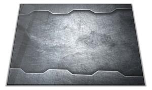Skleněné prkénko šedý kov - 30x20cm