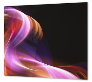 Ochranná deska barevná abstraktní vlna - 52x60cm / S lepením na zeď
