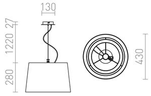 RED - Design Rendl - R12483 - Lustr na lanku ESPLANADE 1xE27/42W/230V