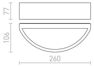 RED -Design Rendl- R10364 - Venkovní nástěnné svítidlo LESA 1xE27/26W/230V IP54