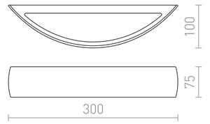 RED - Design Rendl - R10266 - Nástěnné svítidlo CRESCENT R7s/80W/230V