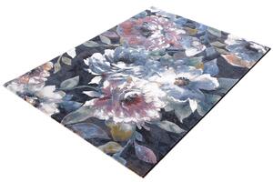Moderní kusový koberec Ragolle Argentum 63421 3626 Květy modrý Rozměr: 80x150 cm