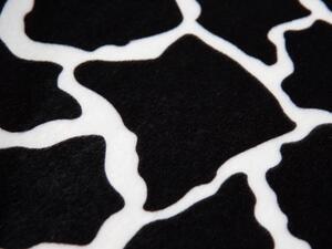 Sametová látka Tamara TMR-015 Černobílý žirafí vzor - šířka 155 cm