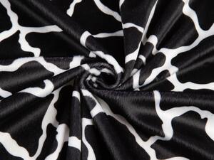 Biante Sametový povlak na polštář s lemem Tamara TMR-015 Černobílý žirafí vzor 60 x 60 cm