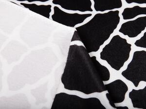 Sametová látka Tamara TMR-015 Černobílý žirafí vzor - šířka 155 cm