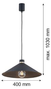 Argon 4695 - Lustr na lanku NASHVILLE 1xE27/15W/230V černá