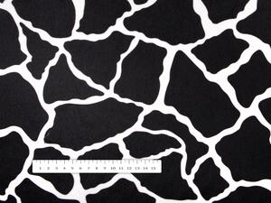 Biante Sametový povlak na polštář Tamara TMR-015 Černobílý žirafí vzor 45 x 45 cm