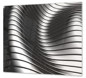 Ochranná deska hliníková abstraktní vlna - 40x60cm / S lepením na zeď