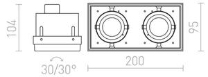 RED - Design Rendl - R12053 - Podhledové svítidlo ELECTRA 2xGU10/50W/230V