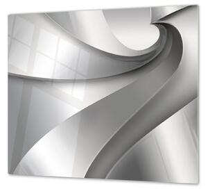 Ochranná deska sklo šedý abstrakt - 52x60cm / Bez lepení na zeď