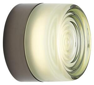 Designová nástěnná lampa černá se světle zeleným sklem IP44 - Michele