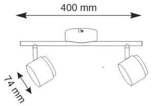 LED Bodové svítidlo KUBIK 2xLED/4,2W/230V bílá