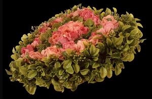 Smuteční dekorace - srdce květinové, pr.30cm