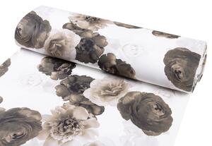 Biante Dekorační povlak na polštář PM-016 Velké hnědé květy 70 x 90 cm
