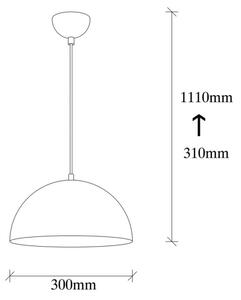 Lustr na lanku SIVANI 1xE27/40W/230V bílá