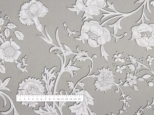 Biante Dekorační povlak na polštář PM-021 Zámecké květy na šedobéžovém 45 x 45 cm