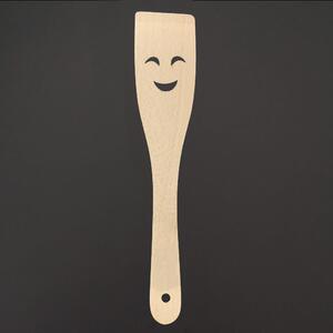 AMADEA Dřevěná obracečka s úsměvem, masivní dřevo, délka 28 cm