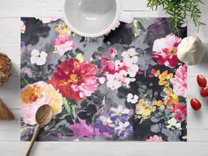 Biante Dekorační prostírání na stůl PM-020 Malované květy na šedém 30x40 cm