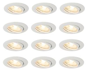 Sada 12 vestavných bodových svítidel bílých GU10 35 mm - Edu