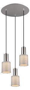 Trio - Lustr na lanku WAILER 3xGU10/5W/230V šedá