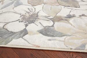 Moderní kusový koberec Ragolle Argentum 63557 6747 Květy krémový šedý Rozměr: 200x290 cm