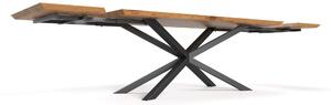 Rozkládací stůl Lumina z masivního dřeva 120x80 cm Jedno prodloužení 50 cm