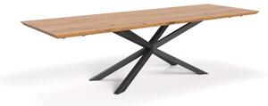 Rozkládací stůl Lumina z masivního dřeva 120x80 cm Jedno prodloužení 50 cm