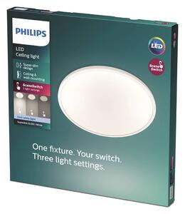 Philips SuperSlim LED IP44 2 700K Ø 24,5 cm bílá