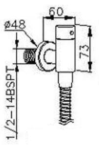 Sapho, Podomítkový bidetový ventil s regulátorem teploty a bidetovou sprškou, chrom, JS121-01