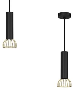 Lustr na lanku DANTE 1xGU10/25W/230V černá/zlatá