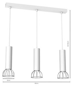 Lustr na lanku DANTE 3xGU10/25W/230V bílá/lesklý chrom