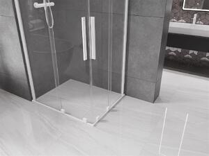 Mexen Velar Duo, sprchový kout s posuvnými dveřmi 90(dveře) x 80(dveře) cm, 8mm čiré sklo, bílá, 871-090-080-02-20