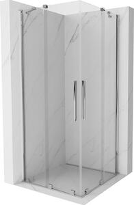 Mexen Velar Duo, sprchový kout s posuvnými dveřmi 80(dveře) x 80(dveře) cm, 8mm čiré sklo, chromový profil, 871-080-080-02-01