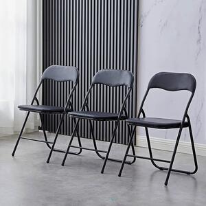 ViaDomo Via Domo - Židle skládací Piega - černá - 44x78x45 cm