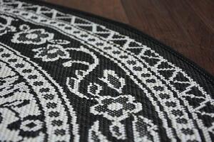 Balta Kulatý koberec Sisal FLAT 48691/690 černý Rozměr: průměr 120 cm
