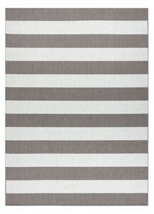 Balta Kusový koberec Sisal FLAT 48644686 Pruhy bílý / béžový Rozměr: 120x170 cm