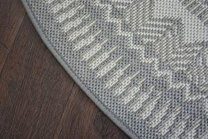 Balta Kulatý koberec Sisal FLAT 48695/637 šedý Rozměr: průměr 120 cm