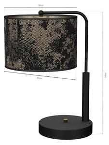 Stolní lampa SATINO 1xE27/60W/230V černá/zlatá