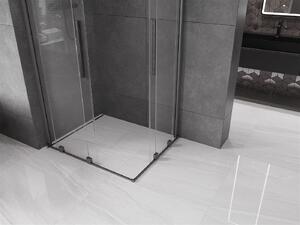Mexen Velar Duo, sprchový kout s posuvnými dveřmi 100(dveře) x 90(dveře) cm, 8mm čiré sklo, grafitový profil, 871-100-090-02-66