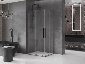 Mexen Velar Duo, sprchový kout s posuvnými dveřmi 100(dveře) x 90(dveře) cm, 8mm čiré sklo, grafitový profil, 871-100-090-02-66