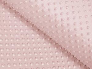 Biante Dětský povlak na polštář Minky 3D puntíky MKP-032 Pudrově růžový 45 x 45 cm