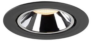 SLV BIG WHITE NUMINOS GIMBLE XL zápustné stropní svítidlo černé/chrom 2700 K 20° 1006031