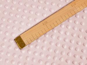 Dětská látka Minky 3D puntíky MKP-032 Pudrově růžová - šířka 150 cm