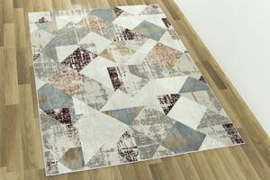 Makro Abra Moderní kusový koberec Luxess 10128 patchwork béžový Rozměr: 80x150 cm