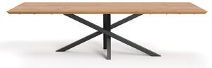 Rozkládací stůl Slant z masivního dřeva 200x100 cm Jedno prodloužení 50 cm